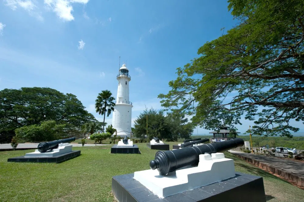 The Altingsburg Lighthouse and cannons above Kuala Selangor